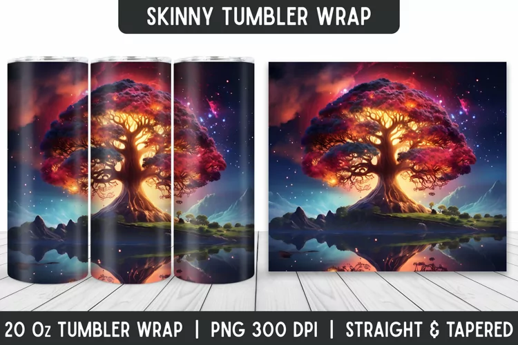 Tumbler Sublimation Wrap | 3D Sublimation | Skinny Tumbler