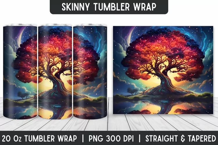 Tumbler Sublimation Wrap | 3D Sublimation | Skinny Tumbler
