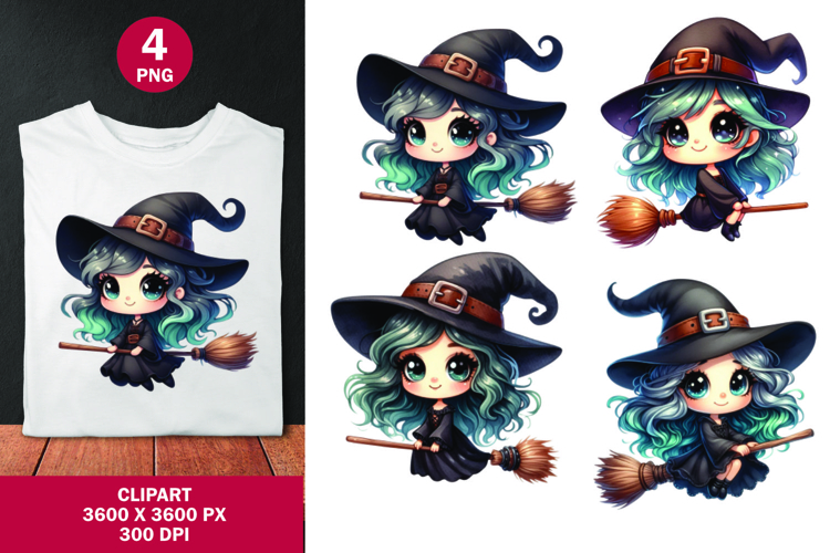 halloween clipart png - cute kawaii witch