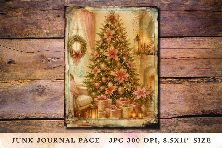 Christmas Junk Journal Pages christmas tree