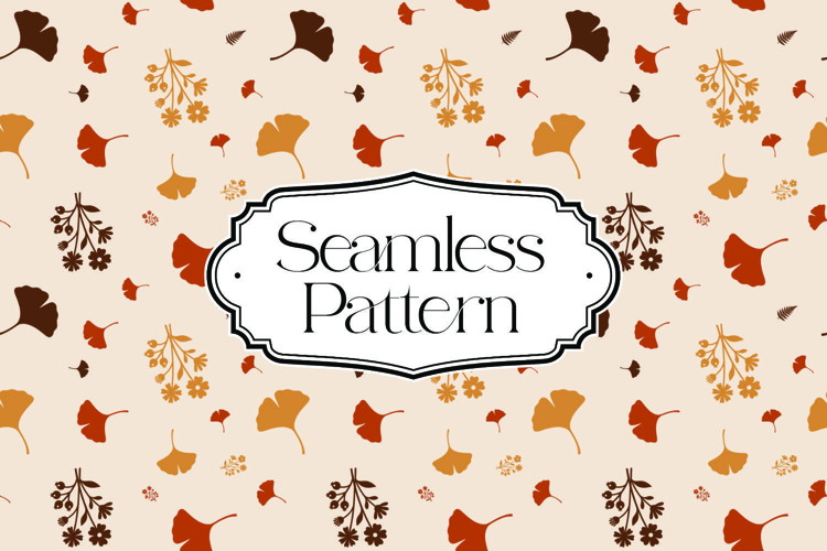 Fall Autumn Seamless Pattern, Digital Paper example image 1