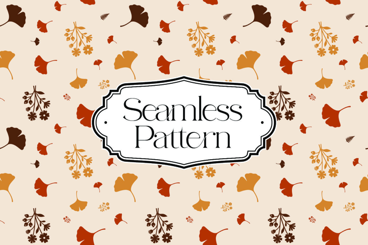 Fall Autumn Seamless Pattern, Digital Paper