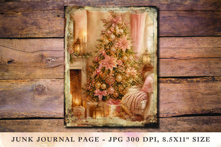 Christmas Junk Journal Pages christmas tree example image 1