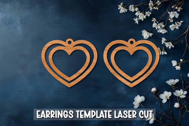 Heart Earrings Svg Image 20