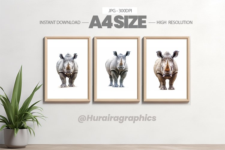 Safari Animal Wall Art - 03 Variations example image 1