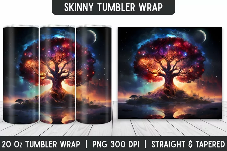 Tumbler Sublimation Wrap | 3D Sublimation | Skinny Tumbler