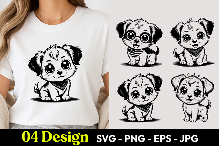 Cute Puppy SVG PNG