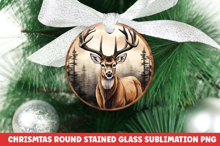Christmas Round Ornament PNG | Christmas | Sublimation | PNG