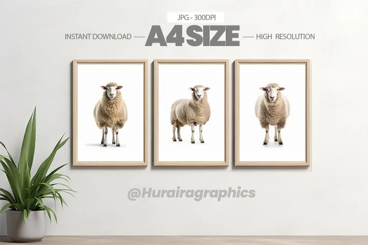 Safari Animal Wall Art - 03 Variations