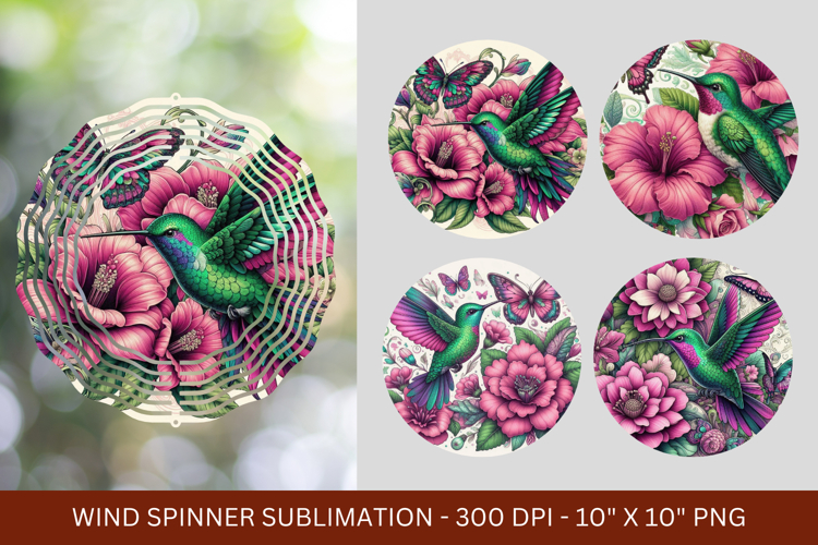 wind spinner - floral calibri and butterfly