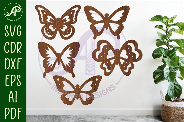 Butterfly silhouettes laser cut out 4
