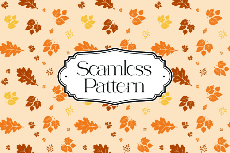 Fall Autumn Seamless Pattern, Digital Paper