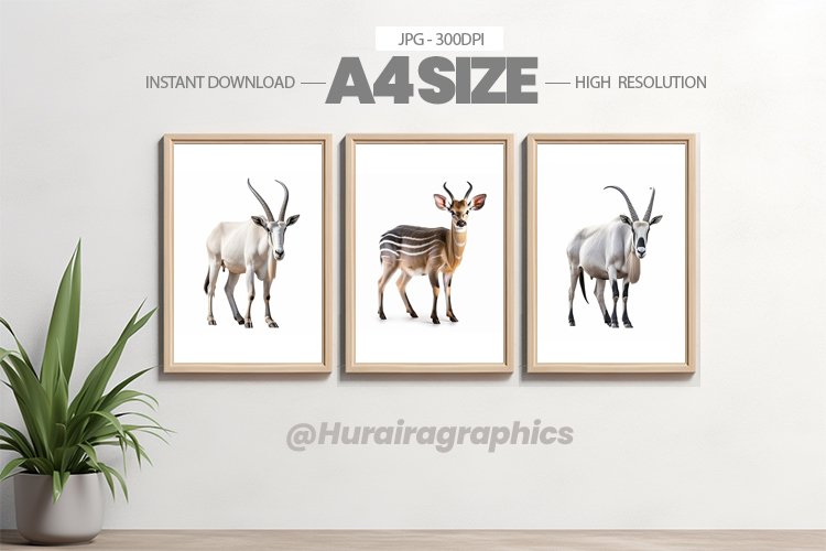 Safari Animal Wall Art - 03 Variations example image 1