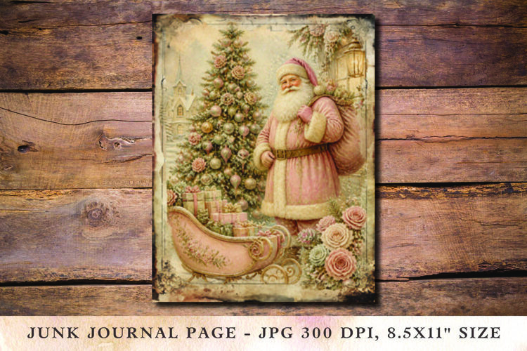 Christmas Junk Journal Pages santa claus example image 1