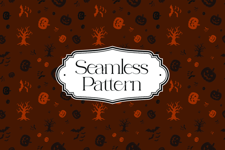 Halloween Seamless Pattern, Digital Paper example image 1