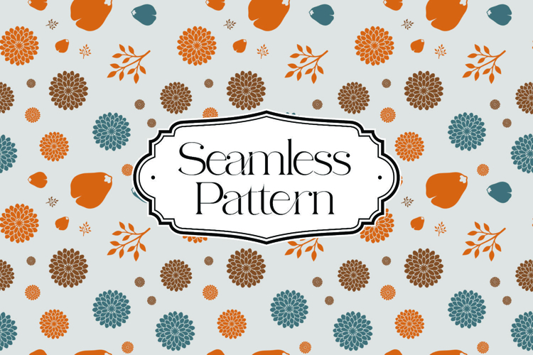 Fall Autumn Seamless Pattern, Digital Paper example image 1