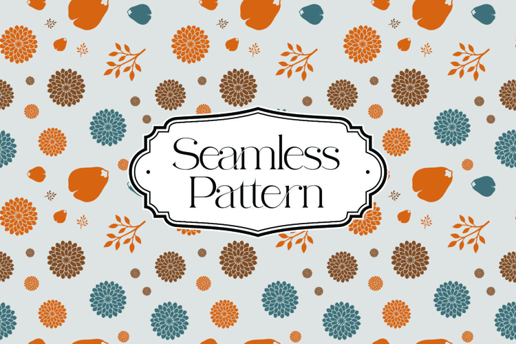Fall Autumn Seamless Pattern, Digital Paper