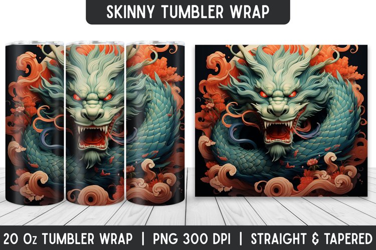 Dragon Tumbler Wrap | Sublimation Tumbler | Tumblers