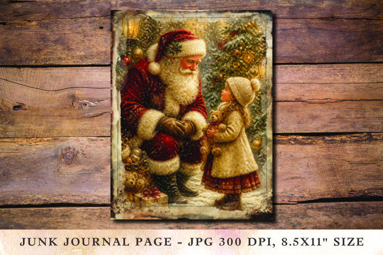 Christmas Junk Journal Pages santa claus example image 1