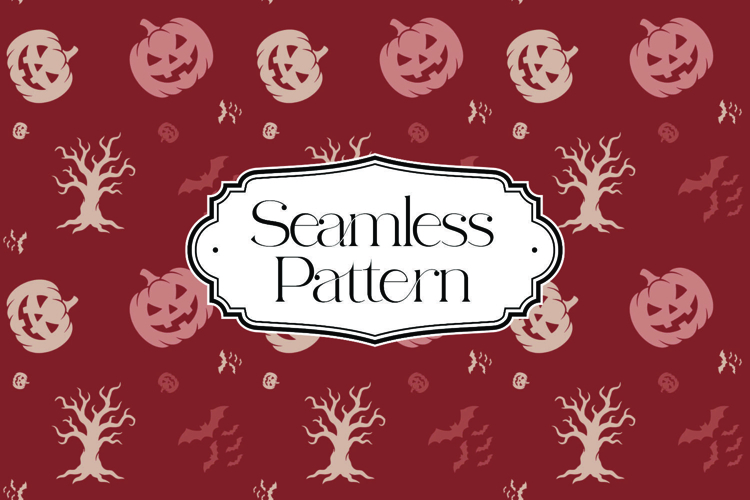 Halloween Seamless Pattern, Digital Paper example image 1