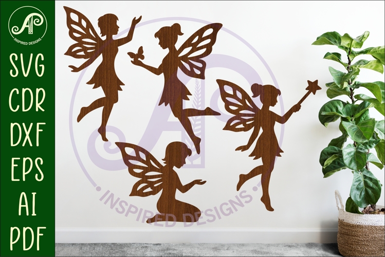 Fairies silhouettes laser cut outs 1