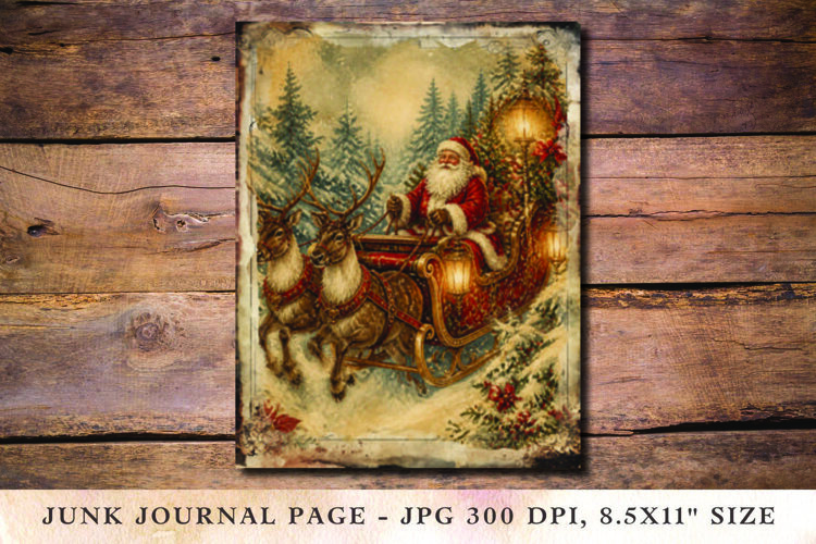 Christmas Junk Journal Pages santa claus example image 1