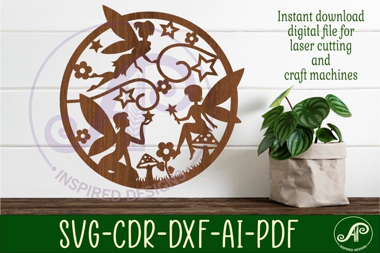 Fairy wall art sign, SVG file. vector file example image 1