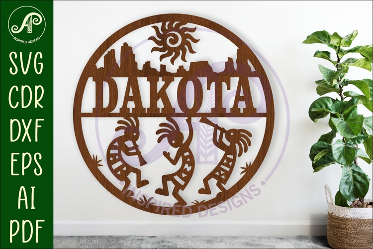 Kokopelli themed name sign svg laser