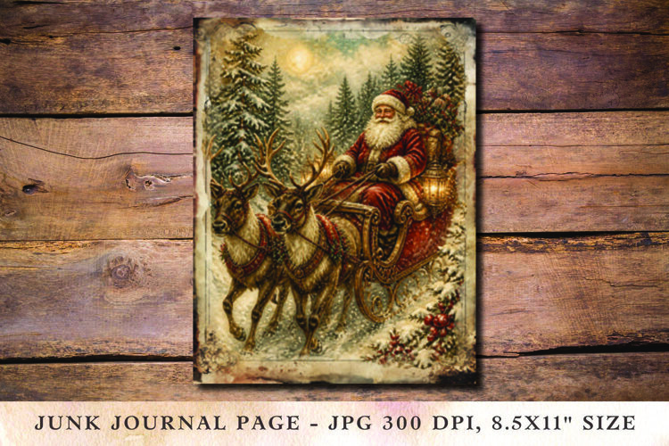 Christmas Junk Journal Pages santa claus example image 1