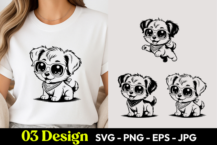 Little Puppy Face SVG PNG