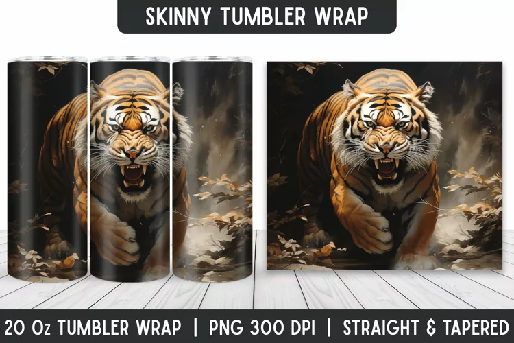 Tiger Tumbler Wrap | Sublimation Tumbler | Tumblers