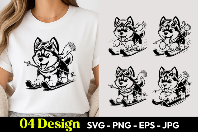 Husky Puppy SVG PNG
