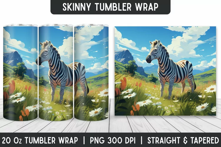 Zebra Tumbler Wrap | Sublimation Tumbler | Tumblers