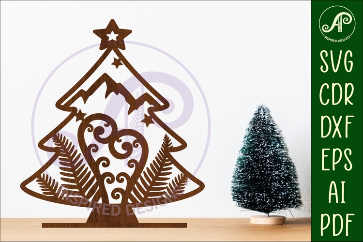 Christmas tree stand, laser cut file, New Zealand theme 2