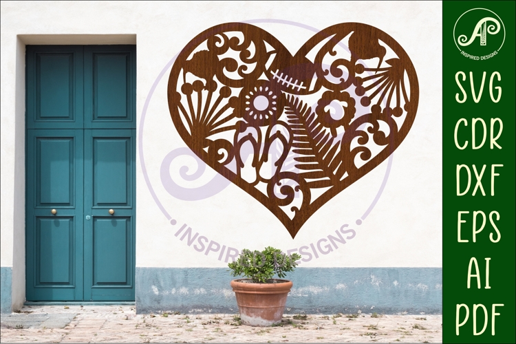 New Zealand icons heart wall sign, SVG file.