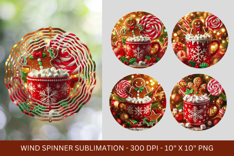 wind spinner - gingerbread man christmas