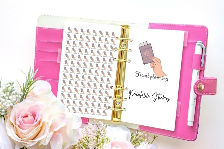 Travel planner sticker