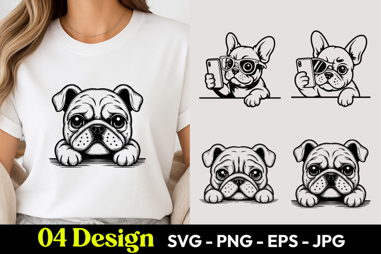 Bulldog Face SVGs