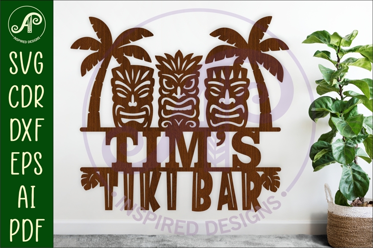 Tiki bar personalized name sign