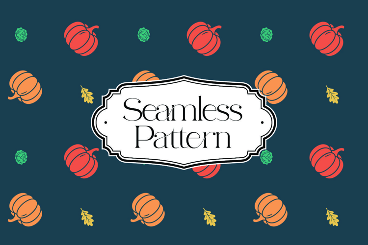 Fall Autumn Seamless Pattern, Digital Paper