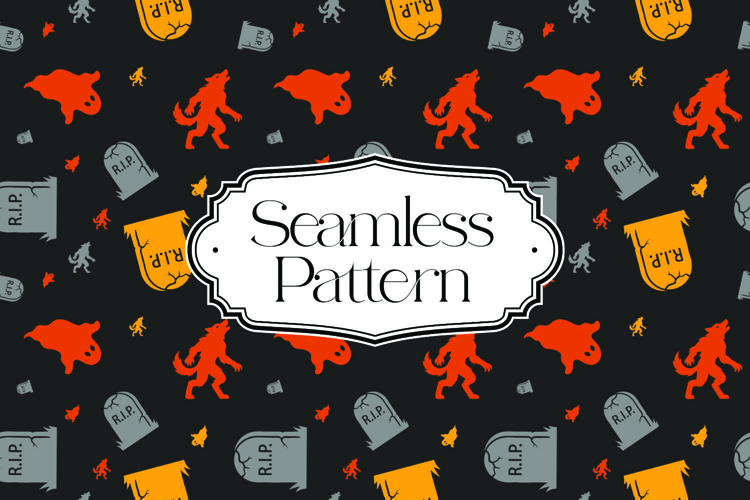 Halloween Seamless Pattern, Digital Paper
