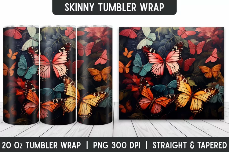 Butterfly Tumbler Wrap | Sublimation Tumbler | Tumblers