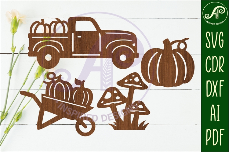 fall shape silhouette laser cut outs SVG file