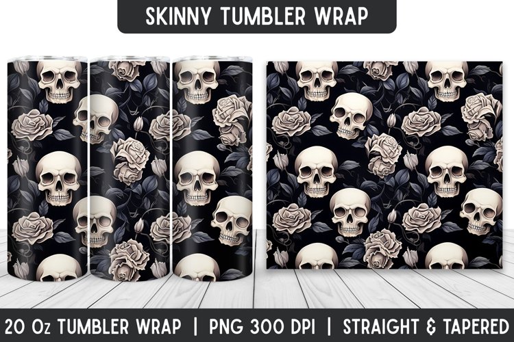 Halloween Skull Tumbler Wrap | Sublimation | Tumblers