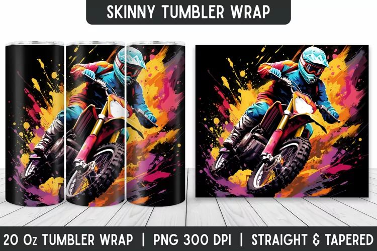 Watercolor Tumbler Wrap | 3D Sublimation | Skinny Tumbler