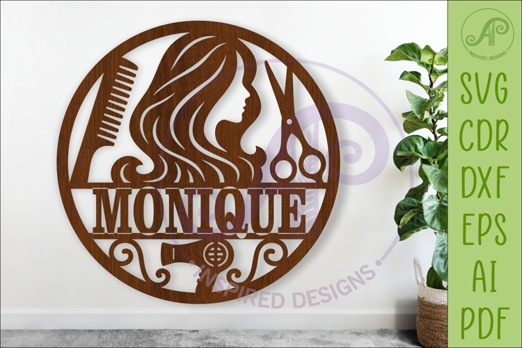 Personalized Hairdresser Name Sign, Custom Salon Wall Decor,