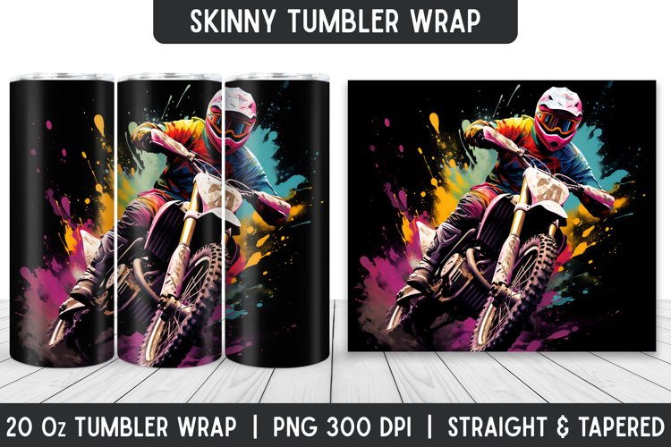 Watercolor Tumbler Wrap | 3D Sublimation | Skinny Tumbler