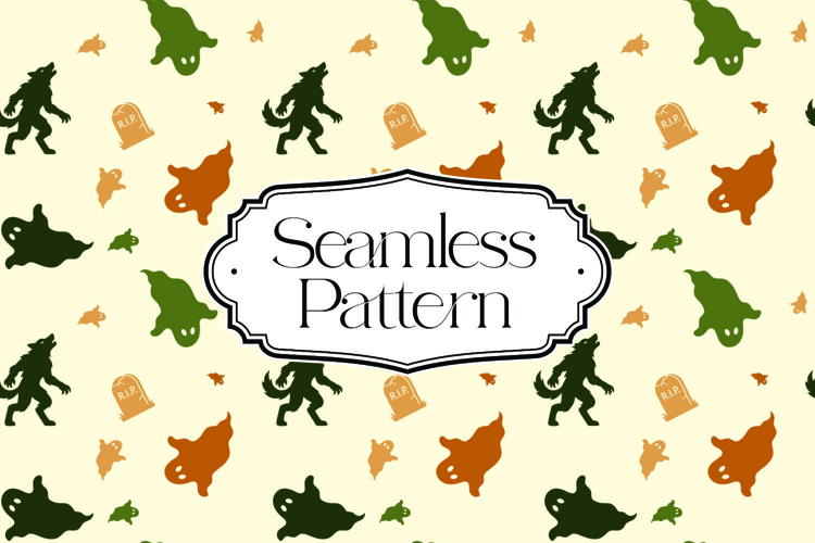 Halloween Seamless Pattern, Digital Paper