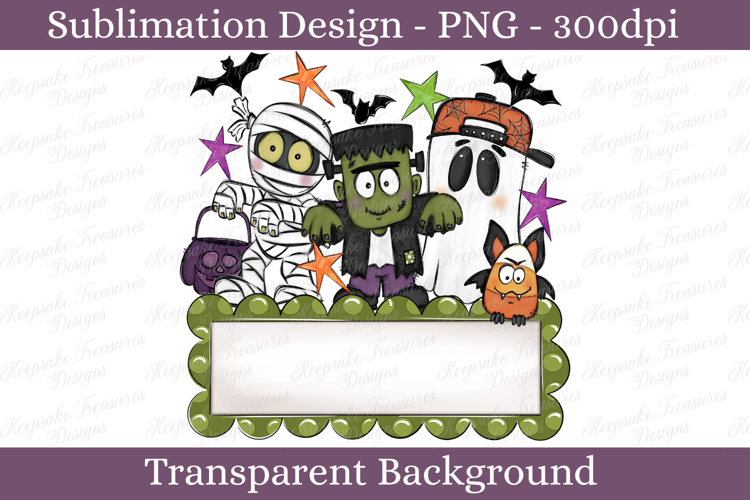 Monster Squad Halloween Personalize Name Plate PNG