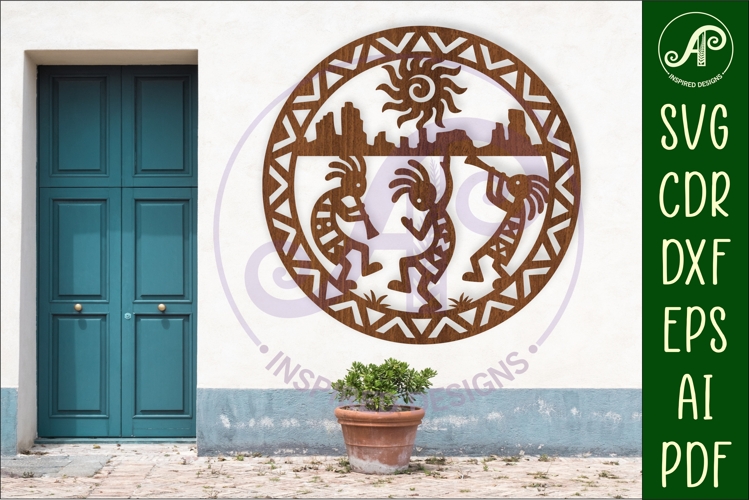 Kokopelli wall art sign, SVG file